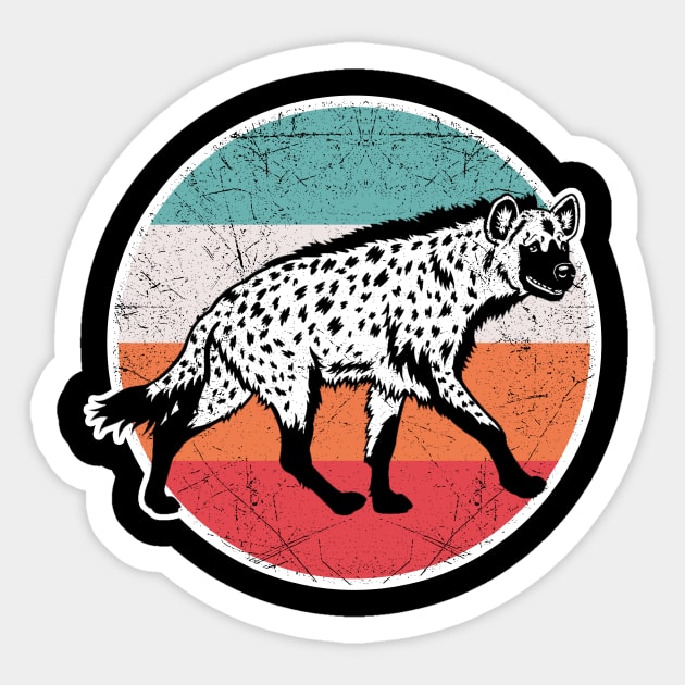 Vintage Retro Hyena Sticker by aaltadel